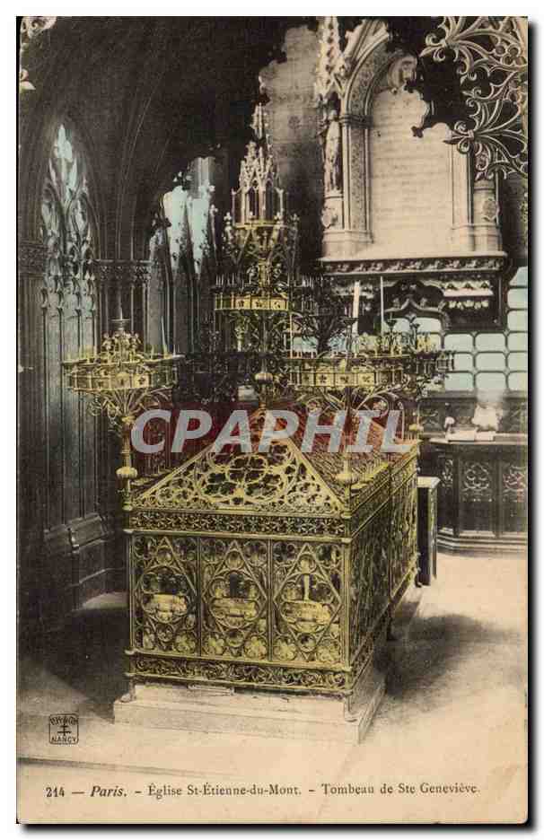 Paris CPA Eglise Saint Etienne du Mont Tombeau de ste Genevieve