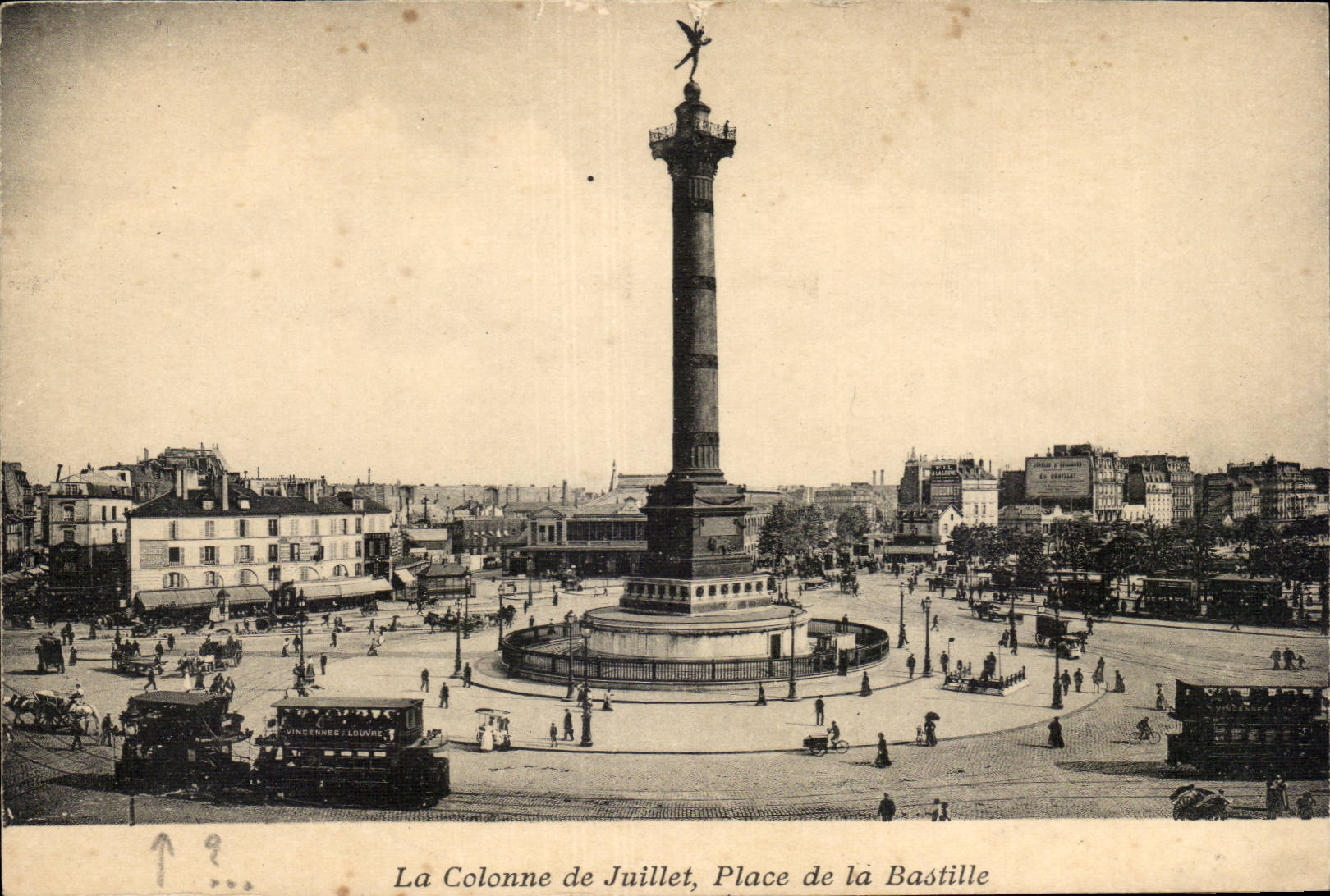 Paris CPA Colonne de Juillet Place de la bastille