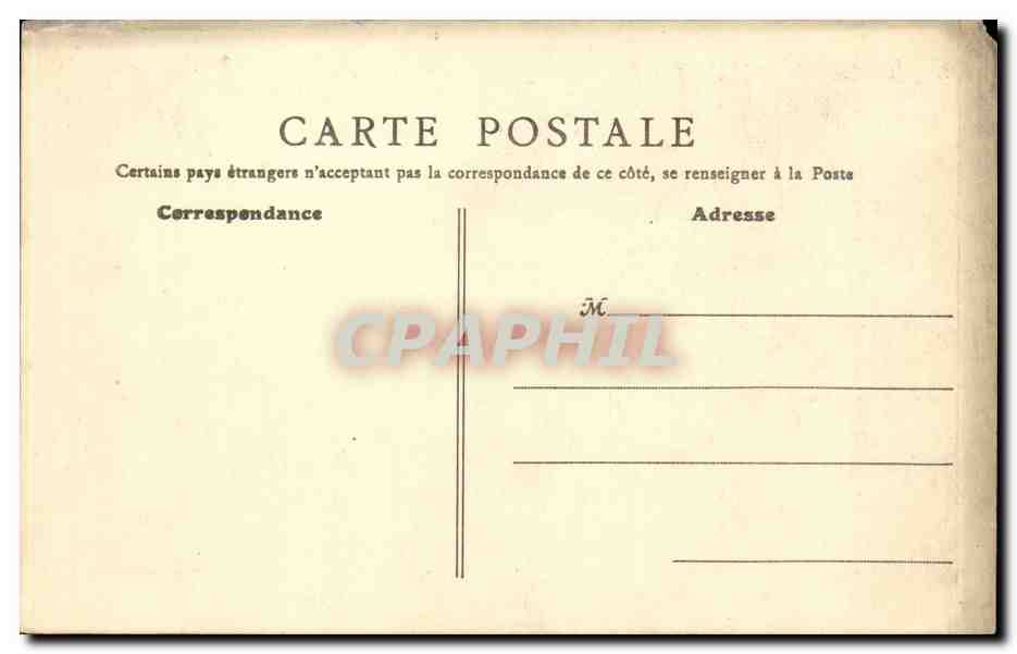 Paris CPA Hotel de ville Grande salle a manger — Verso