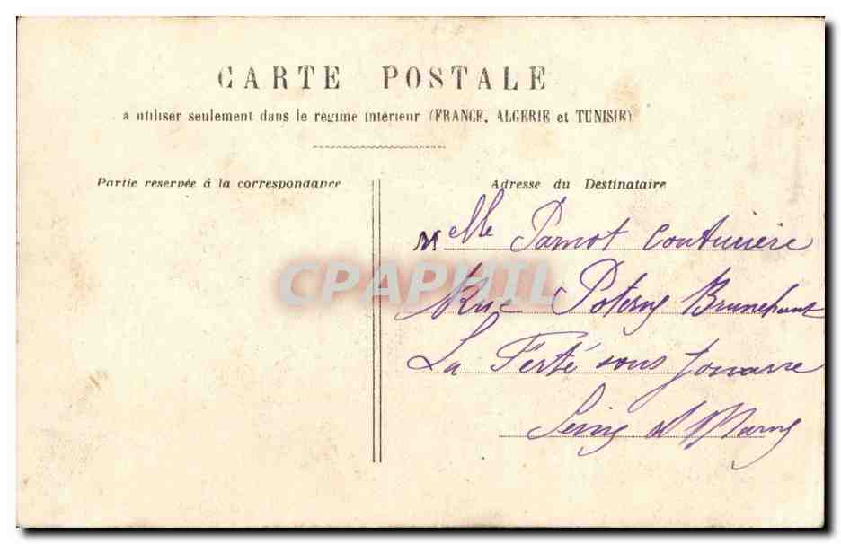 Paris CPA Theatre du Vaudeville — Verso