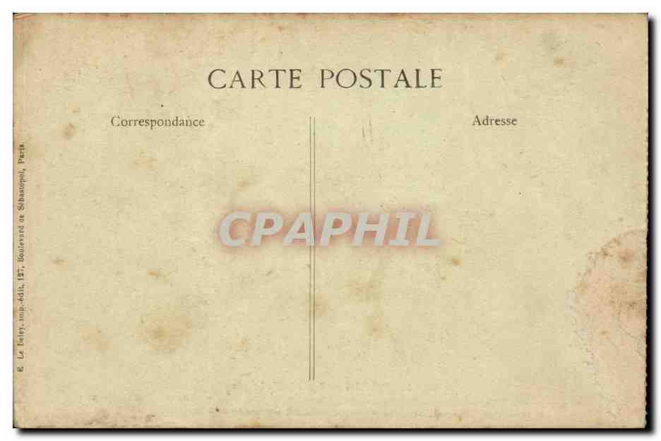 Paris CPA Eglise de la madeleine  — Verso