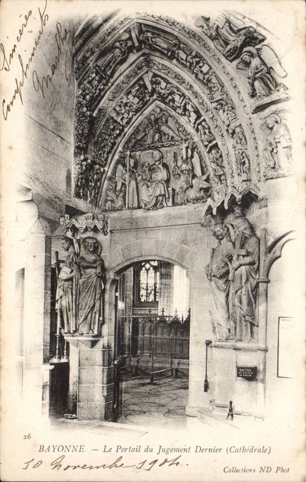 Bayonne — Le Portail du Jugement Dernier (Cathédrale) — Collections ND Phot