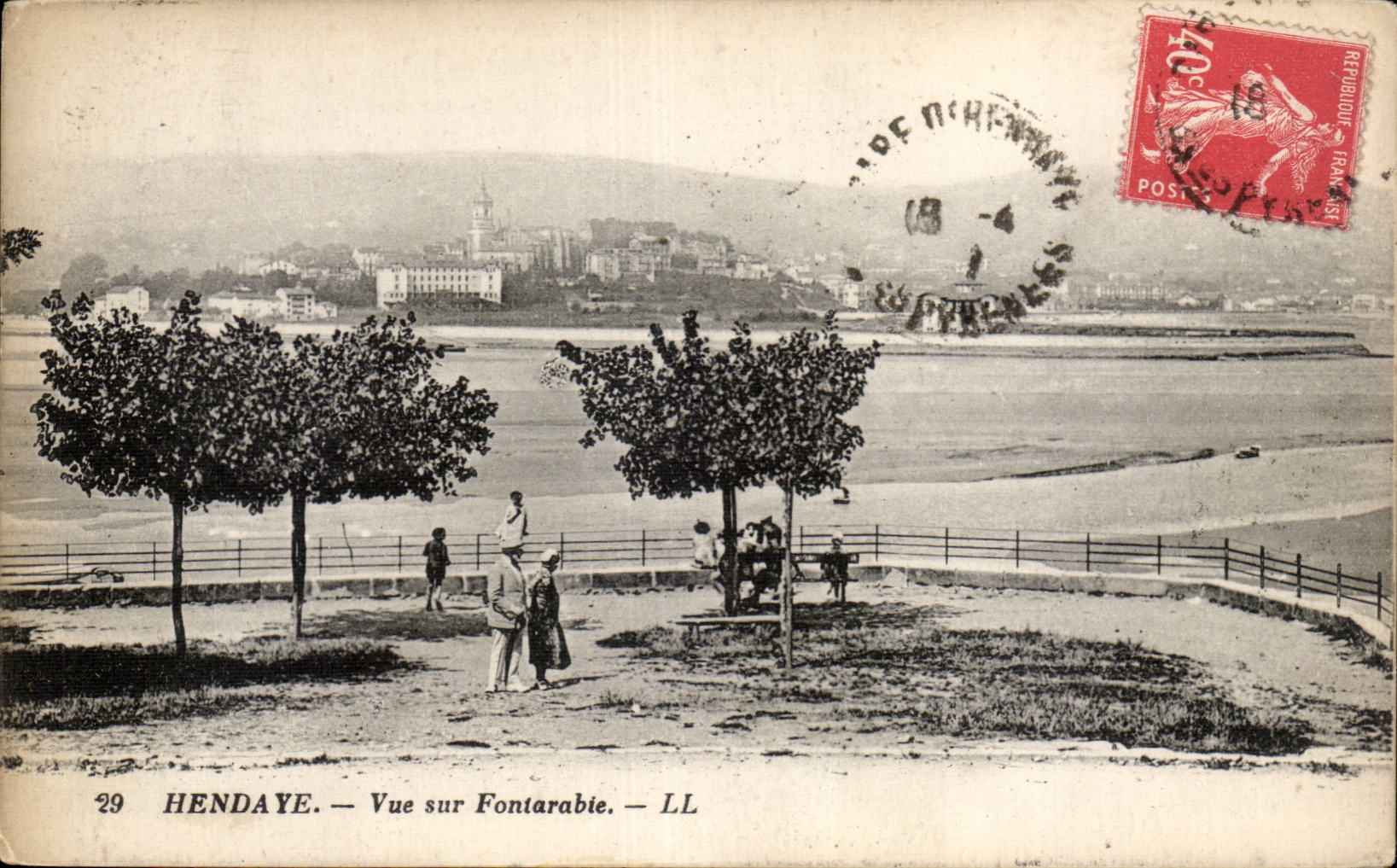 CPA Hendaye Vue sur Fontarabie