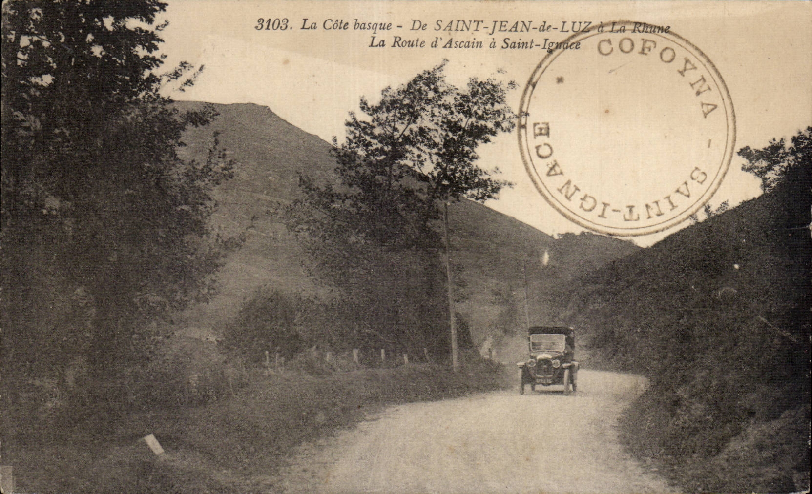 CPA de Saint Jean de Luz a la Rhune La route d'Ascain a Saint Ignace