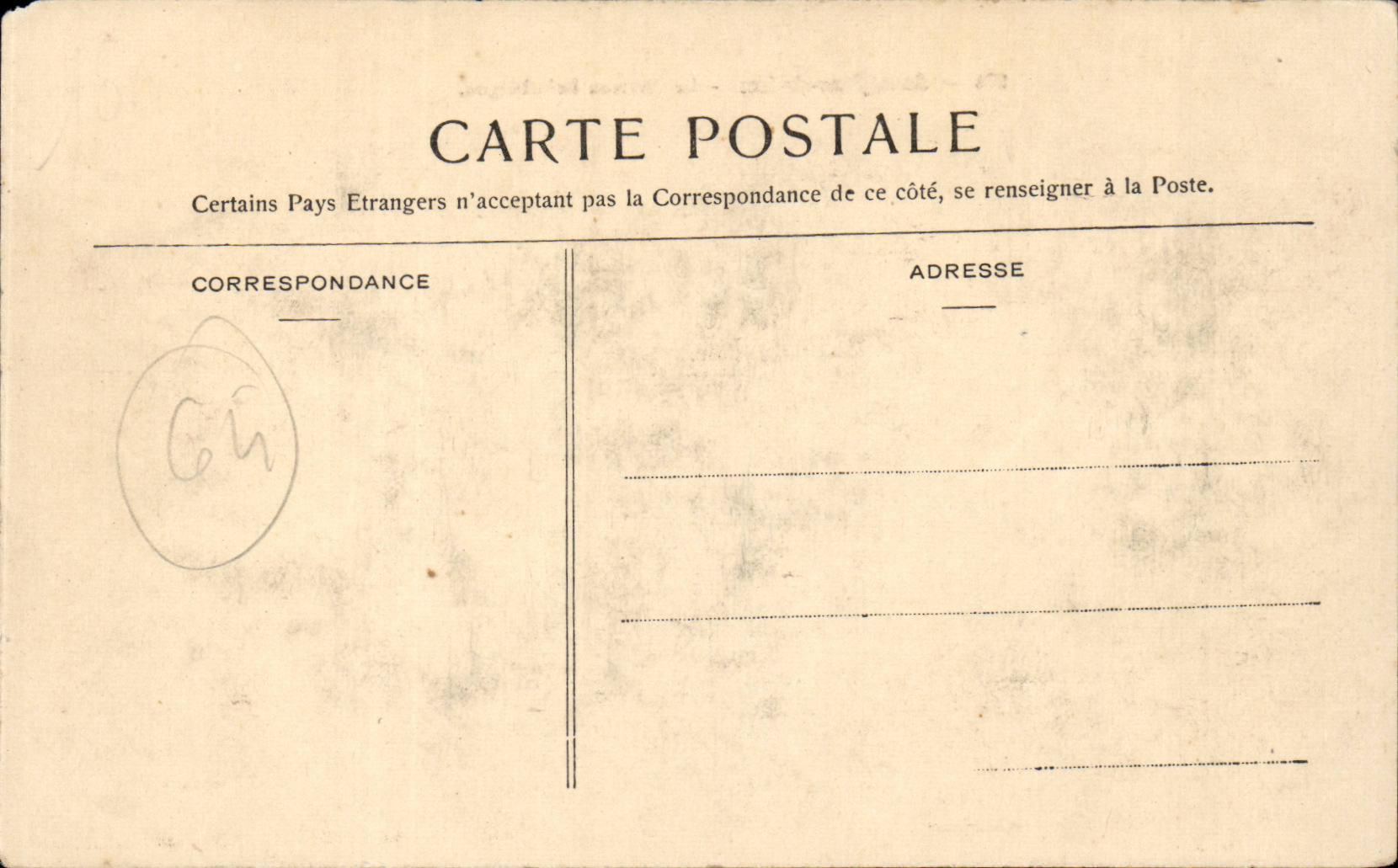 CPA Saint Jean de Luz Le chateau Lohobiague — Verso