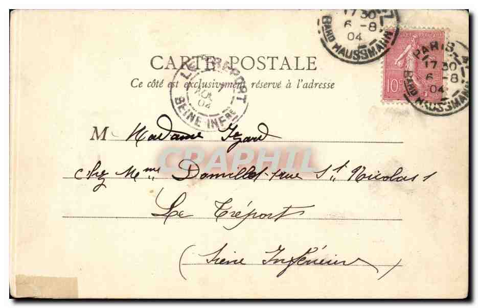 Paris CPA Boulevard Saint Martin — Rückseite