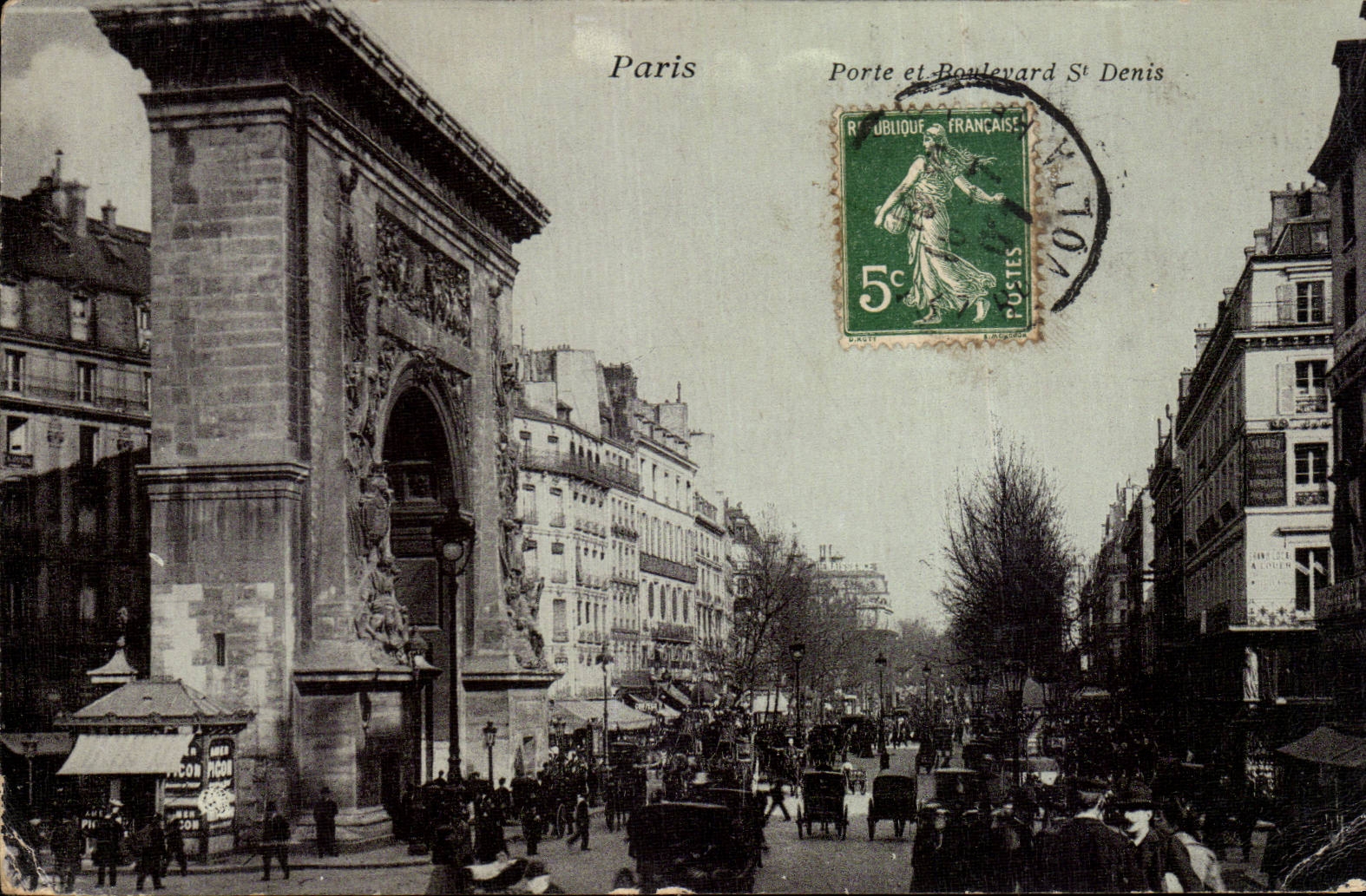 Paris CPA Porte et boulevard St Denis