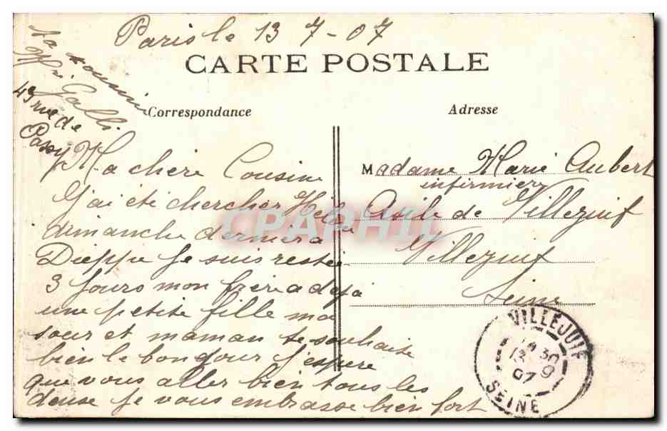 Paris CPA Bois de Boulogne Un coin pittoresque — Rückseite