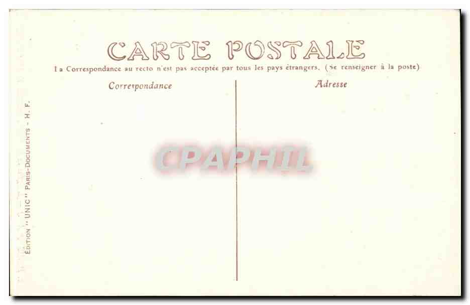 Paris CPA Eglise de la Trinite — Rückseite