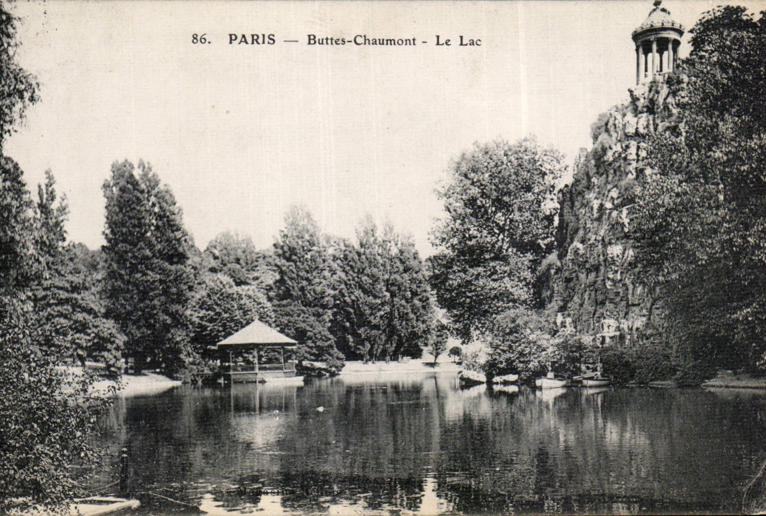 Paris CPA Buttes Chaumont Le lac