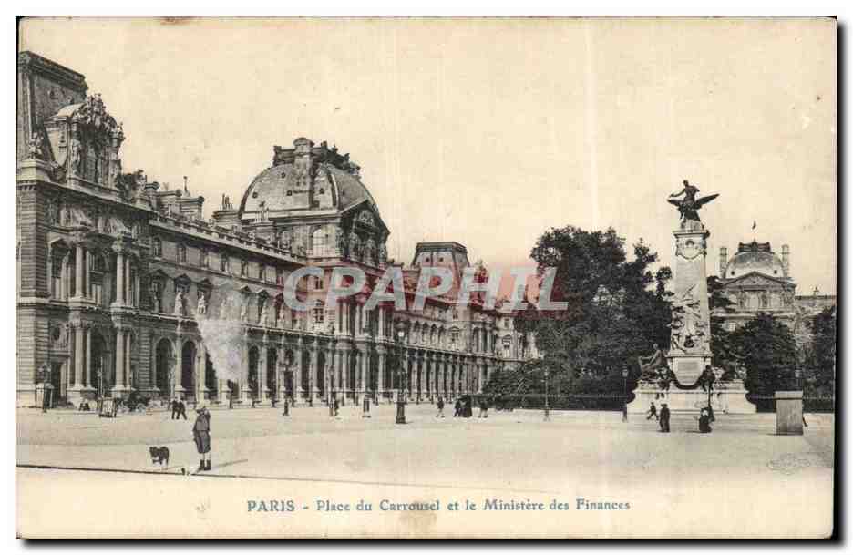 Paris CPA Place du Carrousel et le ministere des Finances
