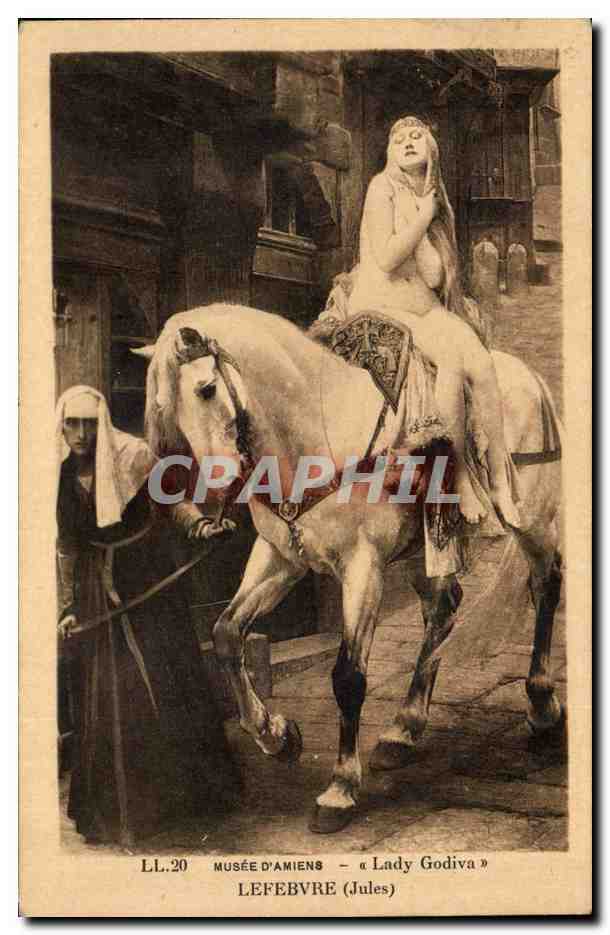 CPA Musee d'Amiens Lady Godiva Lefebvre Cheval Horse