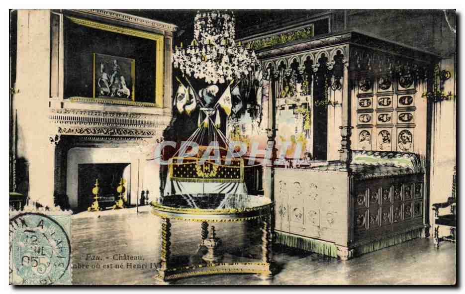 Pau - Schloss, Zimmer, in dem Henri IV geboren wurde — Verlag A. A. L. Nr. 1245