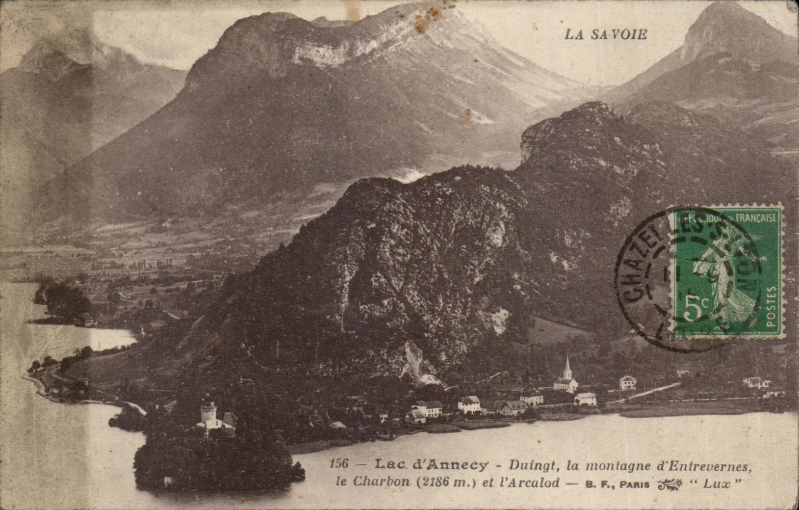 CPA Lac d'Annecy Duingt la montagne d'Entrevernes le Charbon et l'arcalod