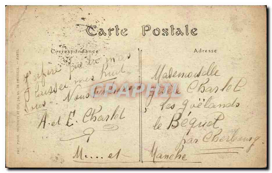 CPA Chalons sur marne Ancien bastion Meauvilain — Verso