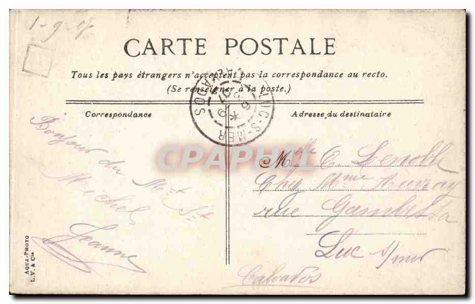 CPA Mont Saint Michel Le cellier — Verso