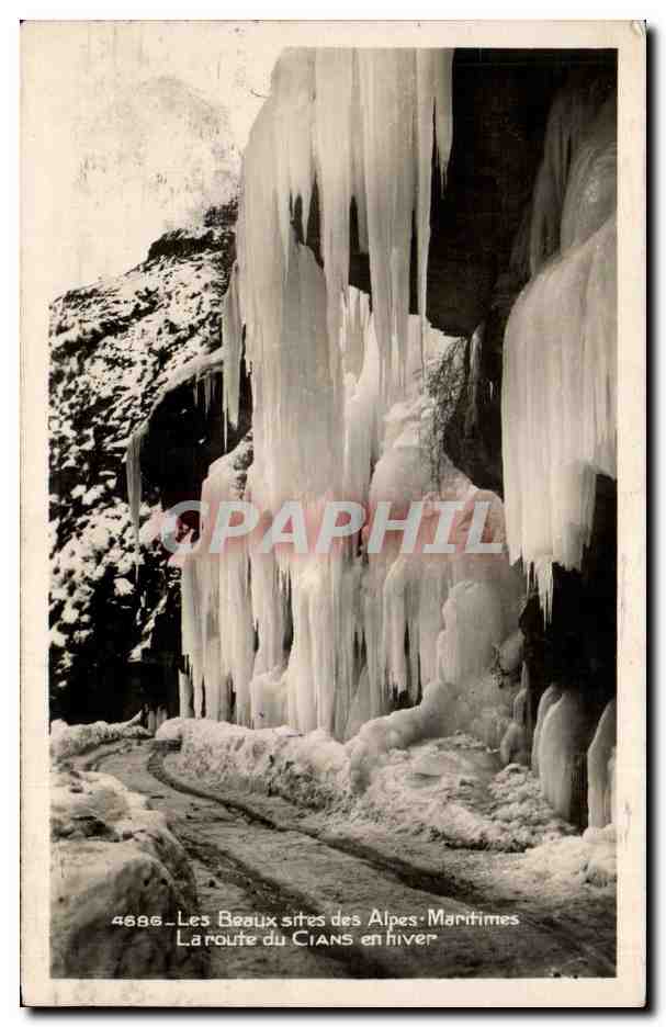 CPA Les beaux sites des Alpes Maritimes La route du Cians en hiver