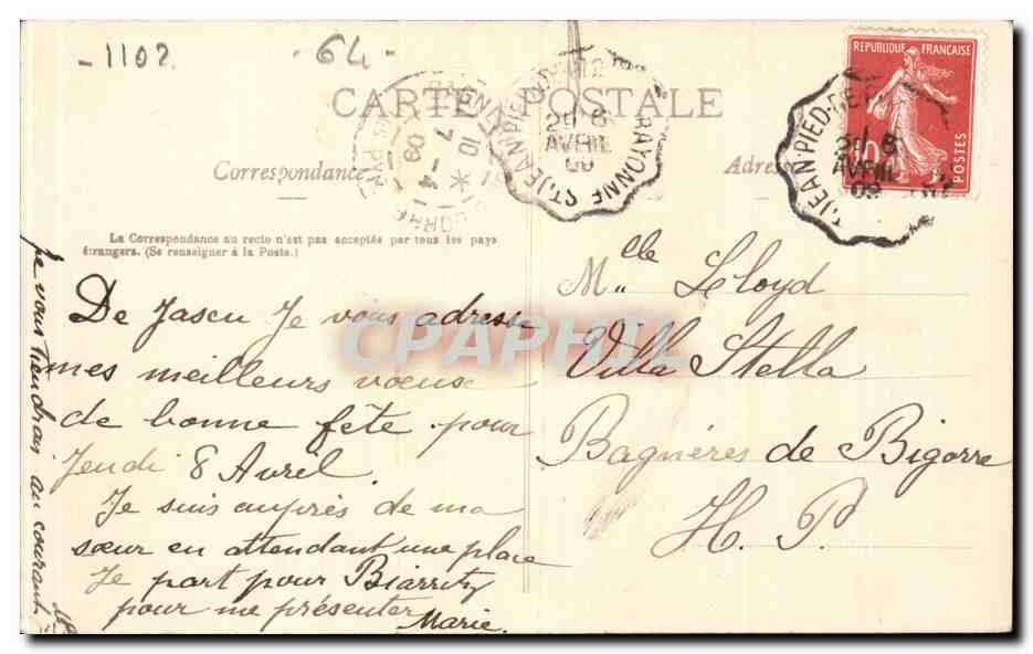 Saint-Jean-Pied-de-Port — La Cascade de la Nive — Les Pyrénées Illustrées n°281 — Rückseite