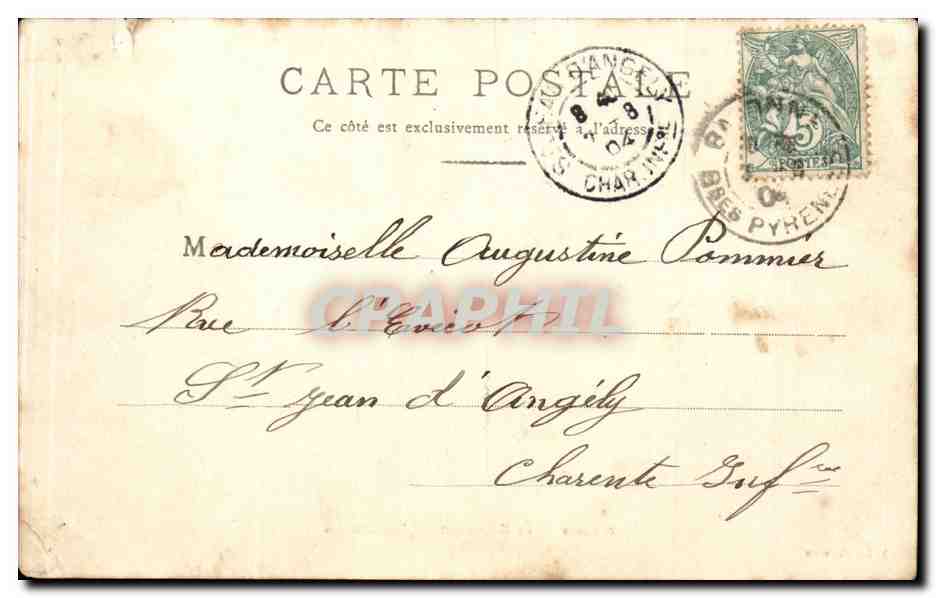 CPA Byonne Le kiosque et la place d'armes — Rückseite