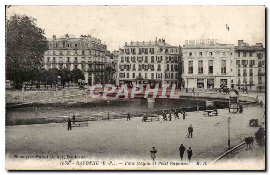 CPA Bayonne Pont Mayou et petit Bayonne