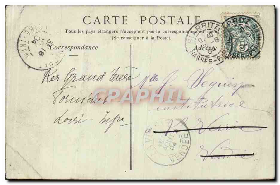 Bayonne — Le Pont Mayou et le Théâtre — Collections ND. Phot. — Rückseite