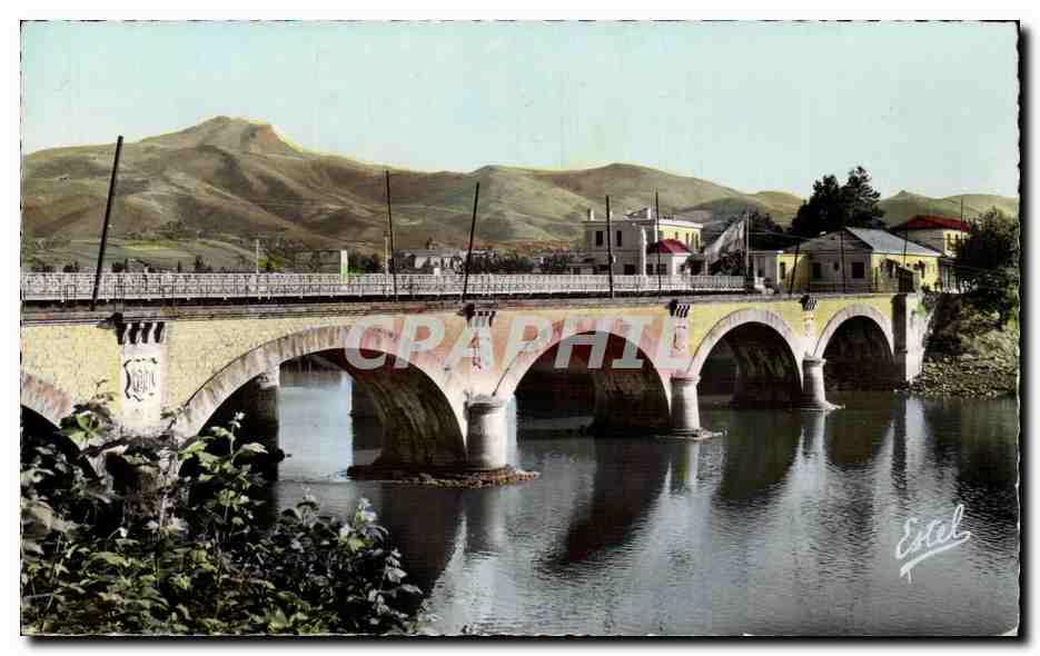 Pont sur le fleuve à Hendaye — Frontière Franco-Espagnole — Éditeur Lavelle & Cie, n°3321