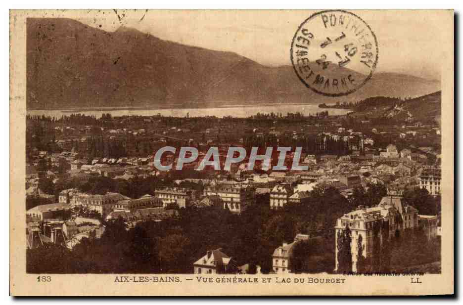 Aix-les-Bains — Vue générale et lac du Bourget — Édition des Nouvelles Générales