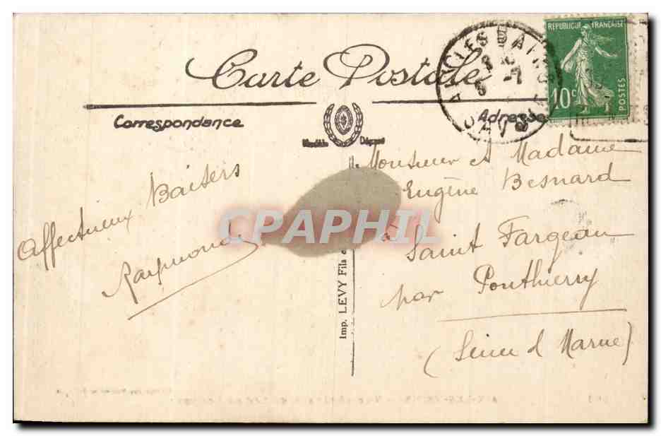 Aix-les-Bains — Vue générale et lac du Bourget — Édition des Nouvelles Générales — Verso