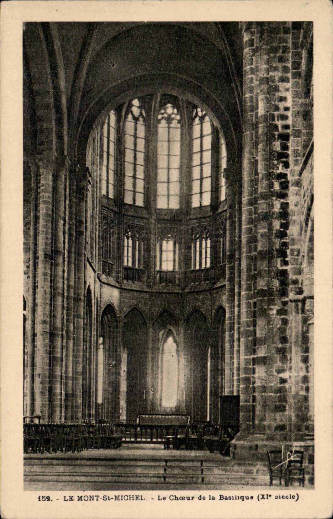 Le Mont-Saint-Michel - Le Chœur de la Basilique (XIe siècle) — éditeur Laurent-Nel, Rennes, n° 159