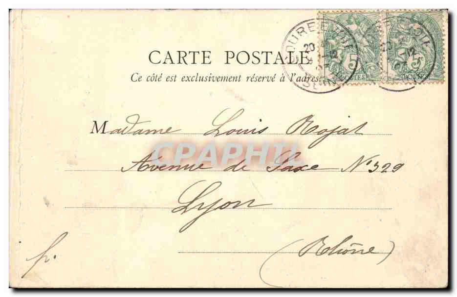 Paris CPA Boulevard Saint Martin — Verso