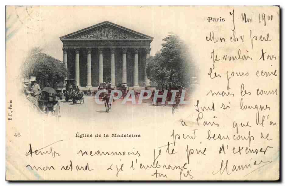 Paris CPA Eglise de la Madeleine