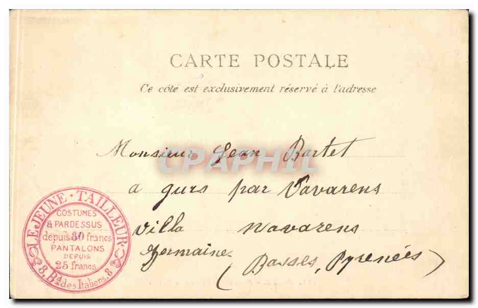 Paris CPA Perspective sur la Seine — Rückseite