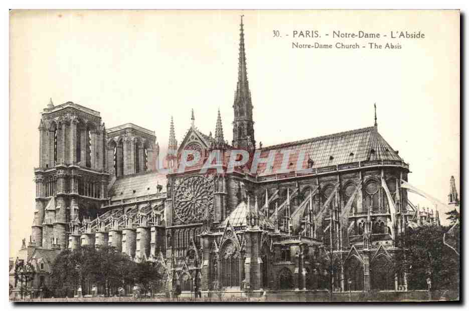 Paris CPA Notre Dame L'abside