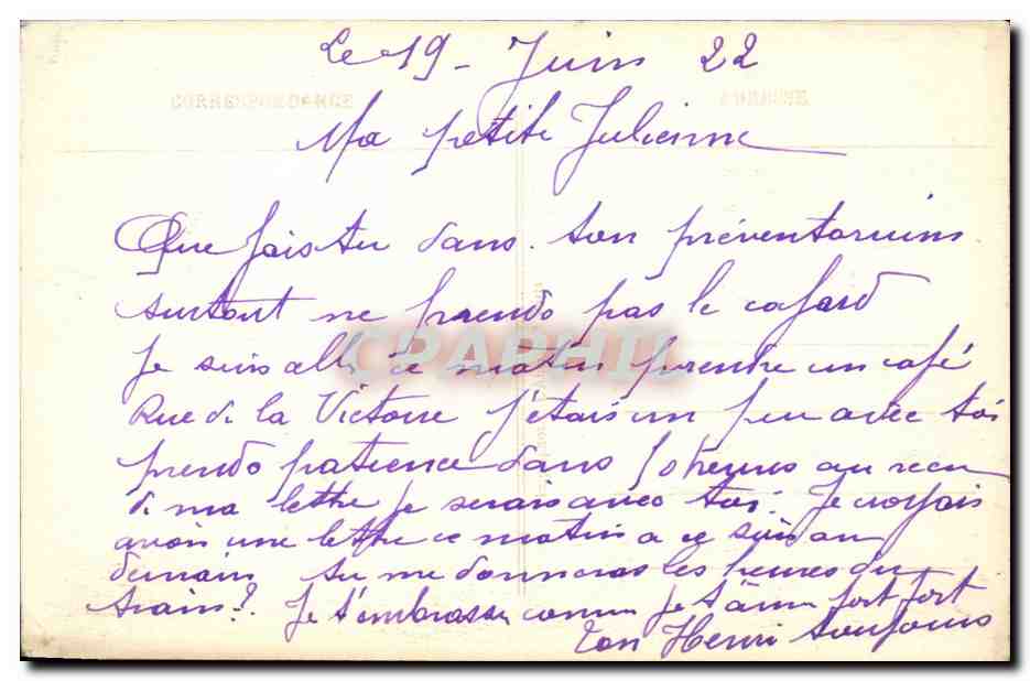 Paris CPA Notre Dame L'abside — Rückseite