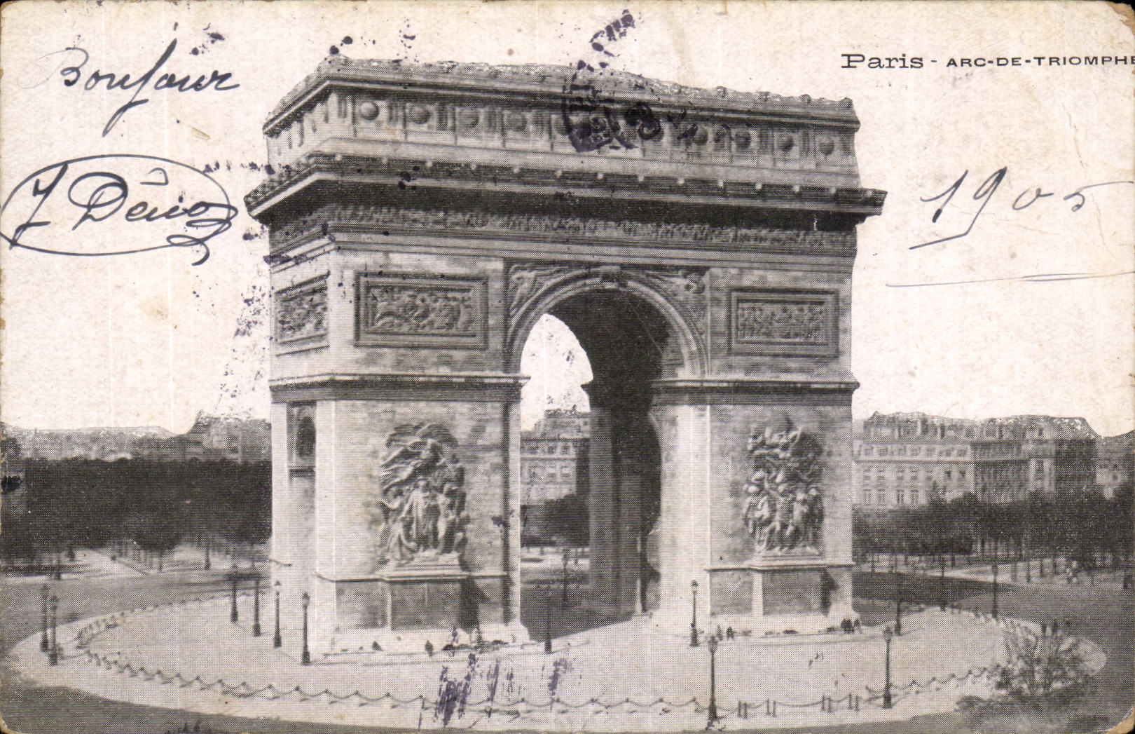 Paris CPA Arc de Triomphe