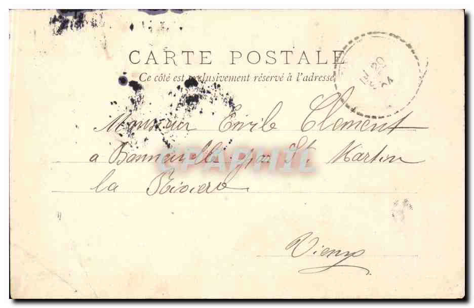 Paris CPA La porte St martin — Verso