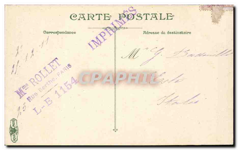 Paris CPA Place de la Republique  — Rückseite