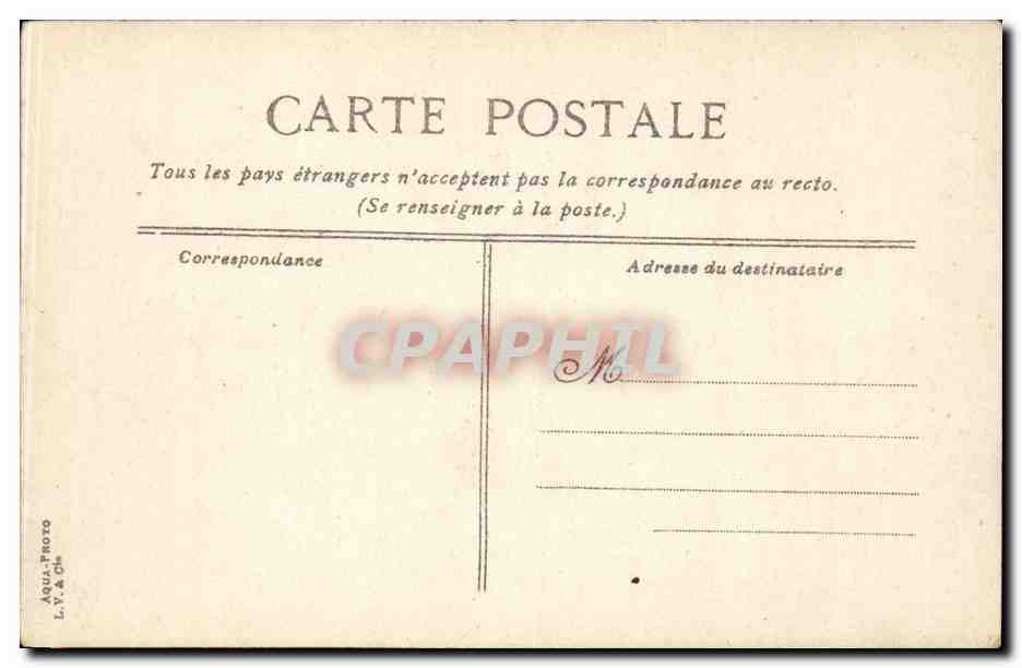 Paris CPA Hotel de ville — Rückseite