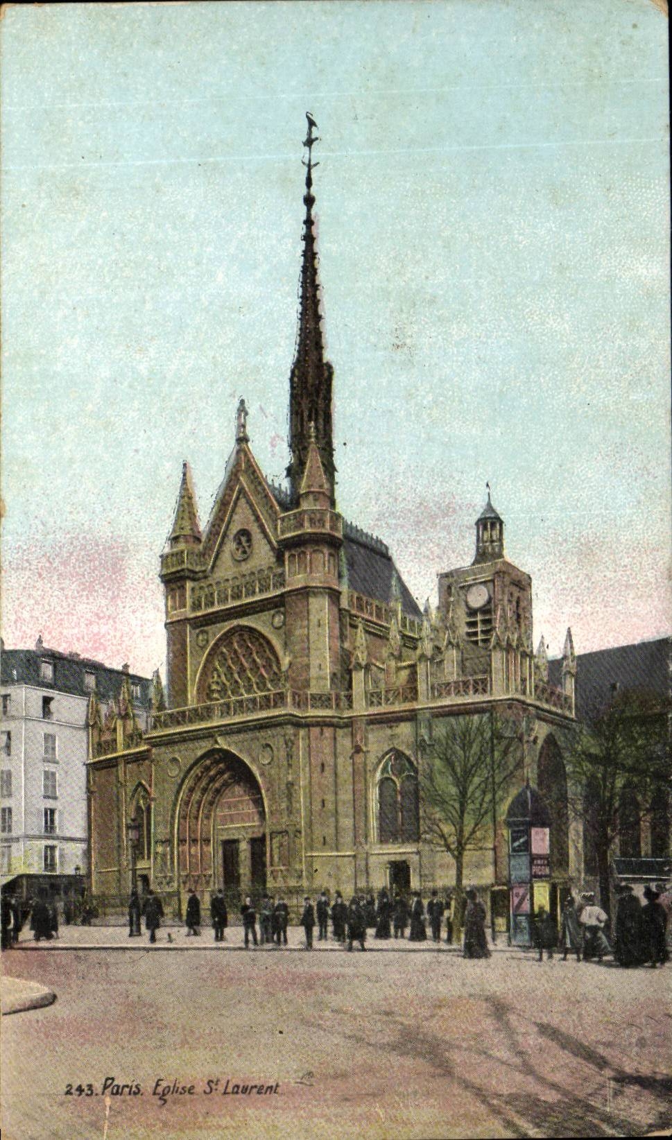 Paris CPA Eglise St laurent
