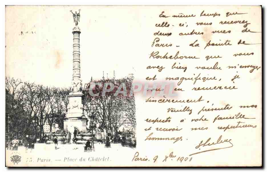 Paris CPA Place du Chatelet