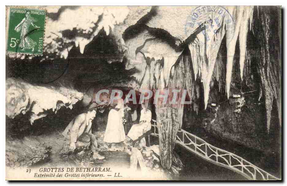 CPA Grottes de Betharram Extremite des grottes inferieures