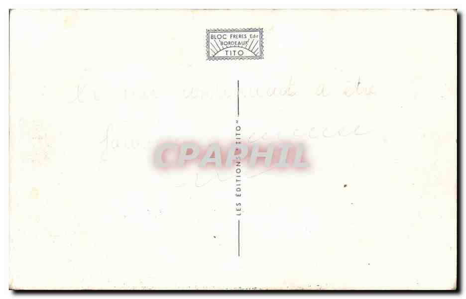 CPA Biarritz Le port des pecheurs La grande plage — Verso