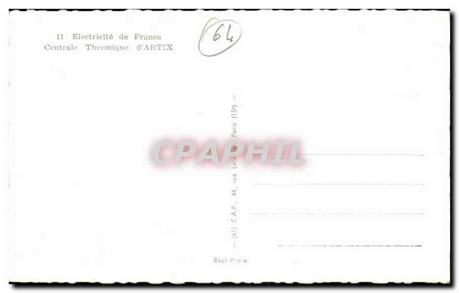 Centrale Thermique d'ARTIX — Electricité de France — éditeur C.A.P. Paris — Reverso