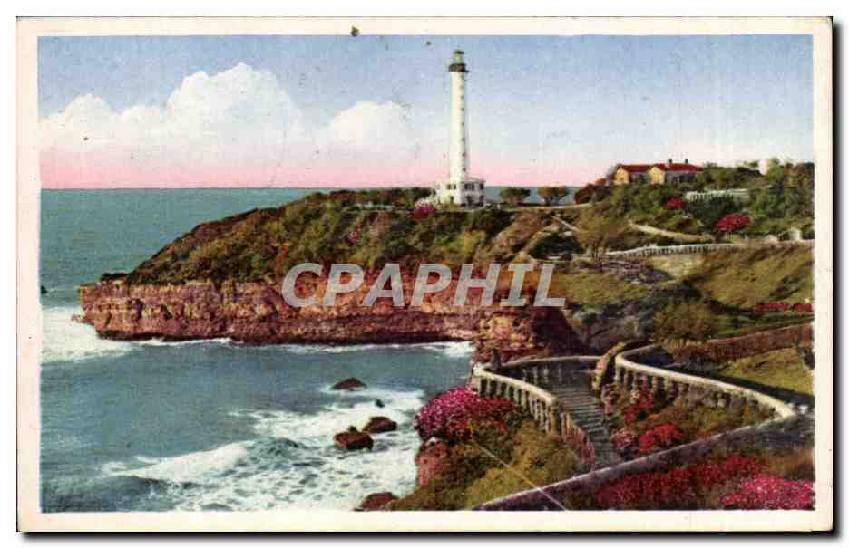 CPA Biarritz Le phare et les nouveaux jardins lighthouse