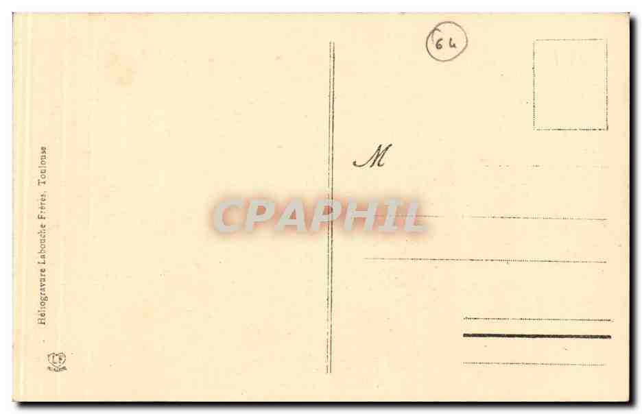 CPA Biarritz Le rocher de la vierge et barques dites trainieres — Verso