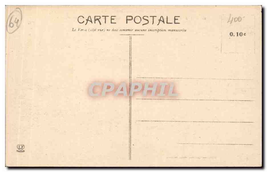 CPA Biarritz La passerelle du Basta Eglise Ste Eugenie et port des pecheurs — Rückseite
