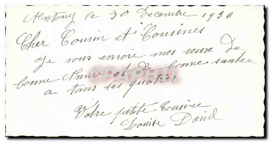 CPA Fantaisie Bonne annee — Back