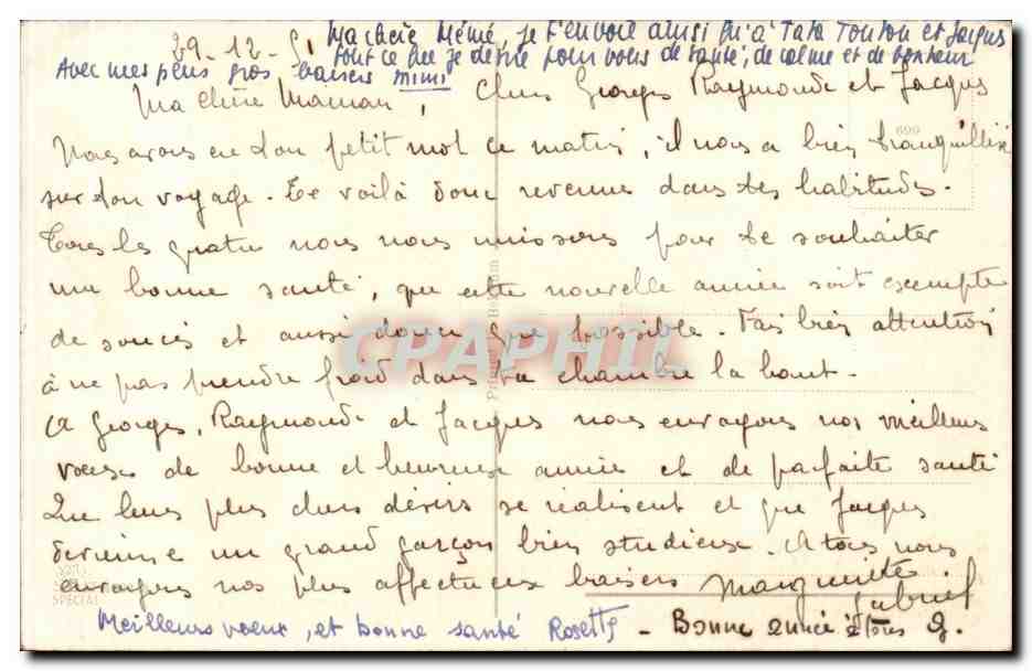 CPA Fantaisie Bonne annee — Rückseite