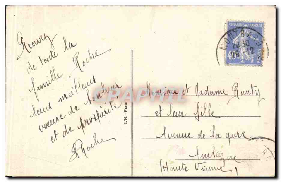 CPA Fantaisie Bonne annee Manoir — Rückseite