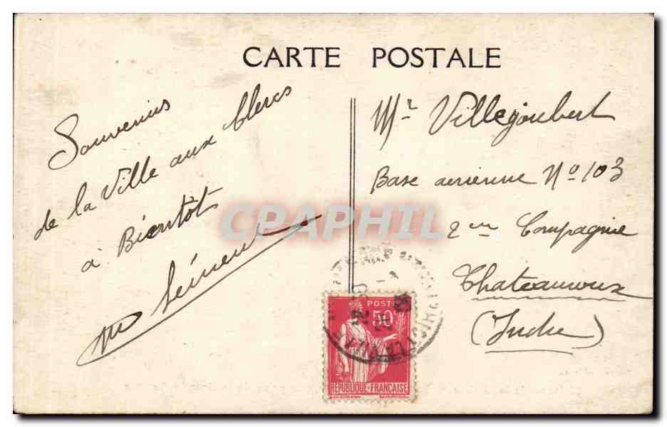 Château de la GAUDINIÈRE (L.-&-Ch.) — Vue prise de la Grande Avenue — Noury, éditeur — Rückseite
